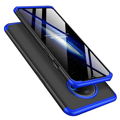 OnePlus 7T用ハードケース プラスチック 質感もマット 前面と背面 360度 フルカバー P02 OnePlus ネイビー・ブラック
