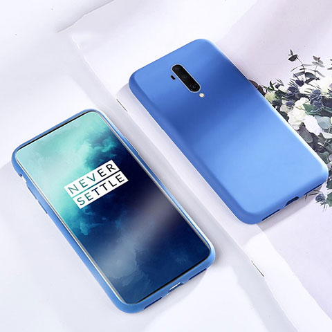 OnePlus 7T Pro 5G用360度 フルカバー極薄ソフトケース シリコンケース 耐衝撃 全面保護 バンパー S03 OnePlus ネイビー