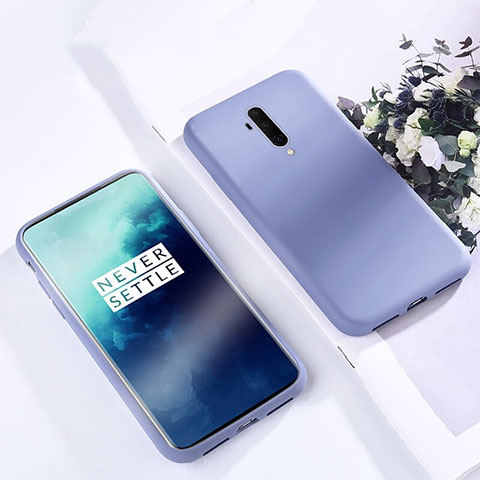 OnePlus 7T Pro用360度 フルカバー極薄ソフトケース シリコンケース 耐衝撃 全面保護 バンパー S03 OnePlus ブルー