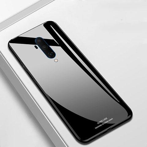 OnePlus 7T Pro用ハイブリットバンパーケース プラスチック 鏡面 カバー T01 OnePlus ブラック