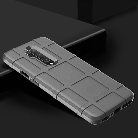 OnePlus 7T Pro用360度 フルカバー極薄ソフトケース シリコンケース 耐衝撃 全面保護 バンパー C02 OnePlus シルバー