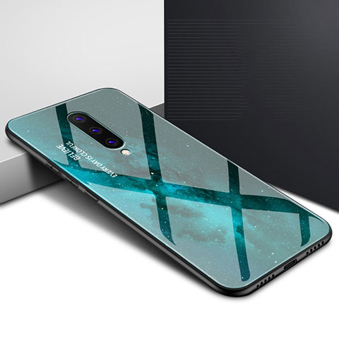 OnePlus 8用ハイブリットバンパーケース プラスチック パターン 鏡面 カバー OnePlus グリーン