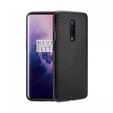 OnePlus 8用シリコンケース ソフトタッチラバー ツイル B02 OnePlus ブラック