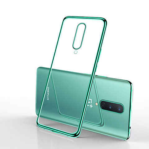 OnePlus 8用極薄ソフトケース シリコンケース 耐衝撃 全面保護 クリア透明 S01 OnePlus グリーン