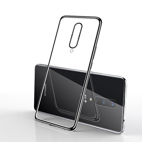OnePlus 8用極薄ソフトケース シリコンケース 耐衝撃 全面保護 クリア透明 S01 OnePlus ブラック