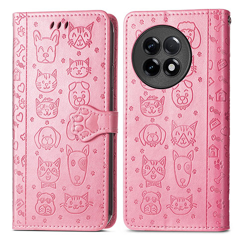 OnePlus Ace 2 5G用手帳型 レザーケース スタンド パターン カバー S03D OnePlus ピンク