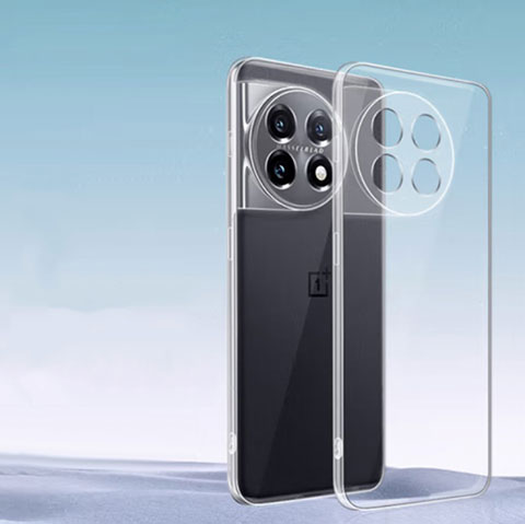 OnePlus Ace 2 5G用極薄ソフトケース シリコンケース 耐衝撃 全面保護 クリア透明 カバー OnePlus クリア
