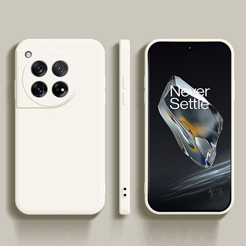 OnePlus Ace 3 5G用360度 フルカバー極薄ソフトケース シリコンケース 耐衝撃 全面保護 バンパー OnePlus ホワイト