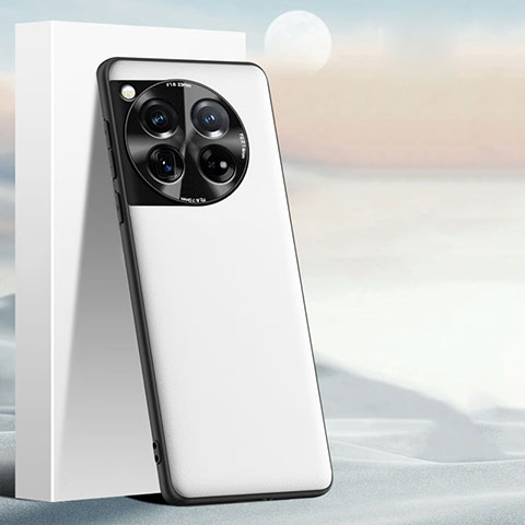 OnePlus Ace 3 5G用ケース 高級感 手触り良いレザー柄 S06 OnePlus ホワイト