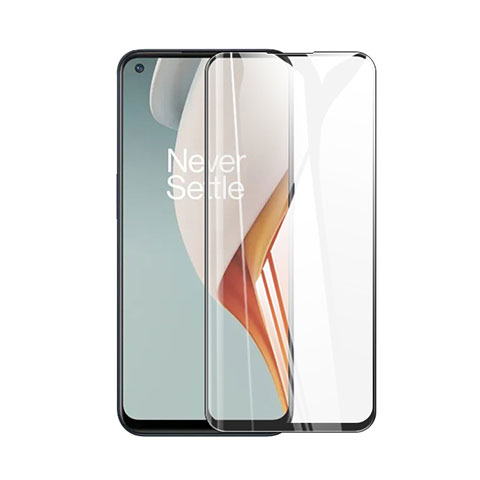 OnePlus Nord N100用強化ガラス フル液晶保護フィルム OnePlus ブラック