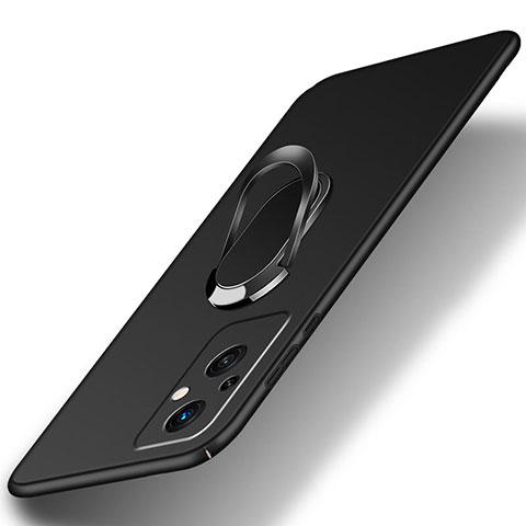 OnePlus Nord N20 5G用ハードケース プラスチック 質感もマット アンド指輪 マグネット式 OnePlus ブラック