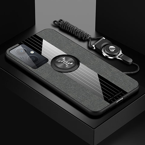 OnePlus Nord N20 5G用極薄ソフトケース シリコンケース 耐衝撃 全面保護 アンド指輪 マグネット式 バンパー X03L OnePlus グレー