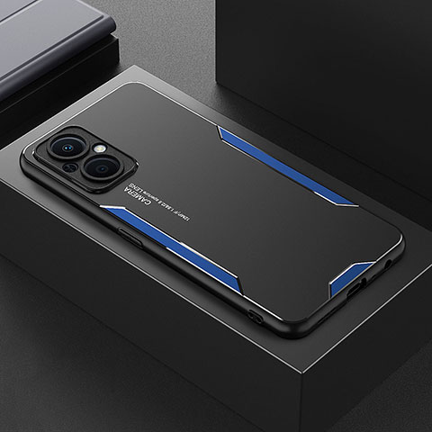 OnePlus Nord N20 5G用ケース 高級感 手触り良い アルミメタル 製の金属製 兼シリコン カバー OnePlus ネイビー