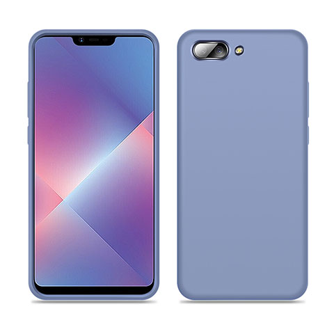 Oppo A12e用360度 フルカバー極薄ソフトケース シリコンケース 耐衝撃 全面保護 バンパー Oppo ラベンダーグレー