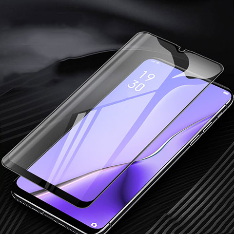 Oppo A5 (2020)用強化ガラス フル液晶保護フィルム アンチグレア ブルーライト Oppo ブラック