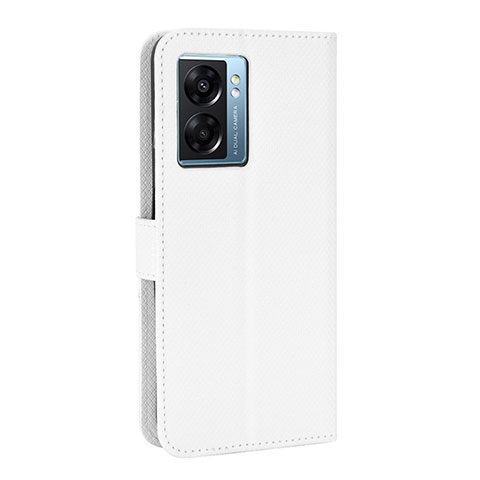 Oppo A56S 5G用手帳型 レザーケース スタンド カバー BY1 Oppo ホワイト
