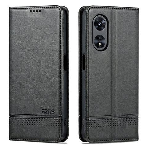 Oppo A58 5G用手帳型 レザーケース スタンド カバー YZ1 Oppo ブラック