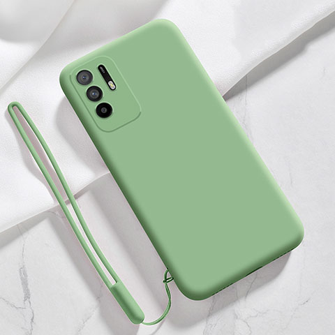 Oppo A94 5G用360度 フルカバー極薄ソフトケース シリコンケース 耐衝撃 全面保護 バンパー Oppo グリーン