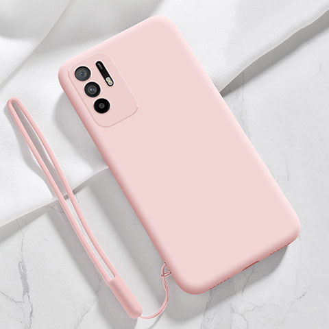 Oppo A94 5G用360度 フルカバー極薄ソフトケース シリコンケース 耐衝撃 全面保護 バンパー Oppo ピンク