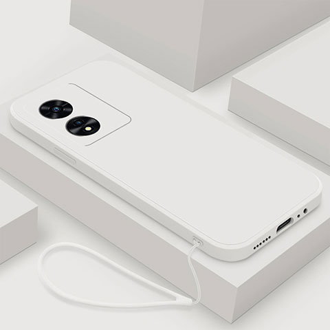 Oppo A98 5G用360度 フルカバー極薄ソフトケース シリコンケース 耐衝撃 全面保護 バンパー S02 Oppo ホワイト