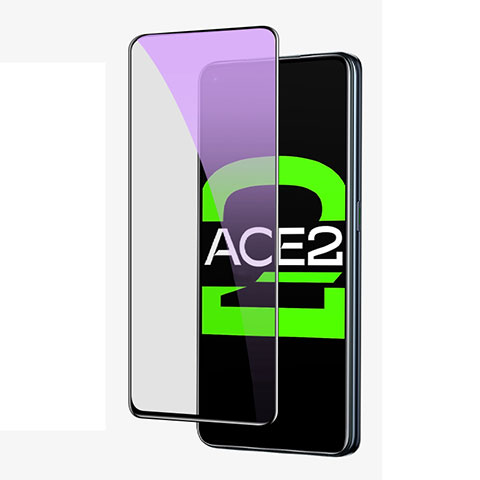 Oppo Ace2用強化ガラス フル液晶保護フィルム アンチグレア ブルーライト Oppo ブラック