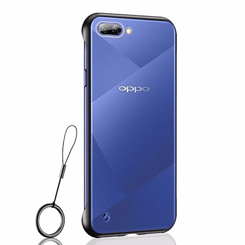 Oppo AX5用ハードカバー クリスタル クリア透明 H02 Oppo ブラック