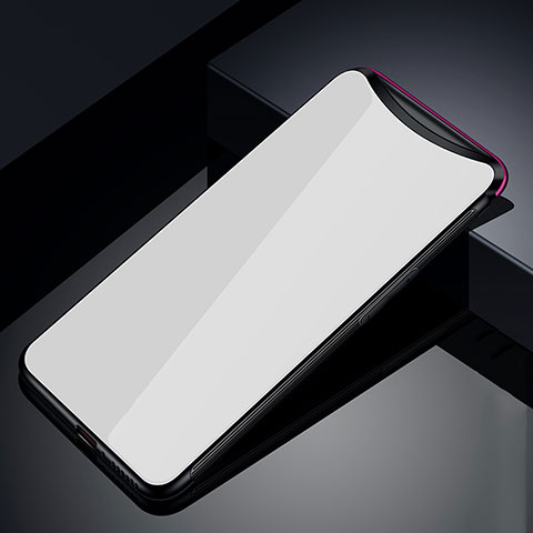 Oppo Find X用ハイブリットバンパーケース プラスチック 鏡面 カバー T02 Oppo ホワイト