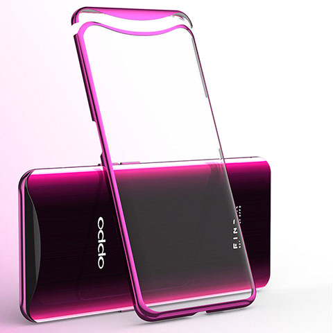 Oppo Find X Super Flash Edition用極薄ソフトケース シリコンケース 耐衝撃 全面保護 クリア透明 H02 Oppo ローズレッド