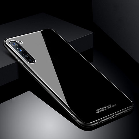 Oppo Find X2 Lite用ハイブリットバンパーケース プラスチック 鏡面 カバー T01 Oppo ブラック