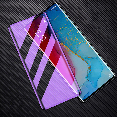 Oppo Find X2 Neo用強化ガラス フル液晶保護フィルム アンチグレア ブルーライト F02 Oppo ブラック