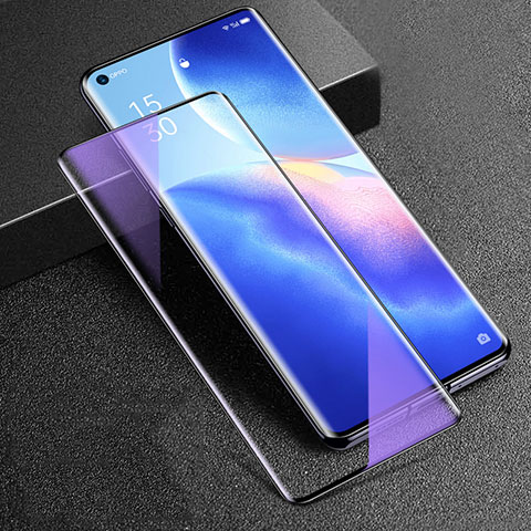 Oppo Find X3 Neo 5G用強化ガラス フル液晶保護フィルム アンチグレア ブルーライト Oppo ブラック