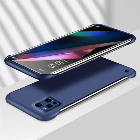 Oppo Find X3 Pro 5G用ハードケース プラスチック 質感もマット カバー YK7 Oppo ネイビー