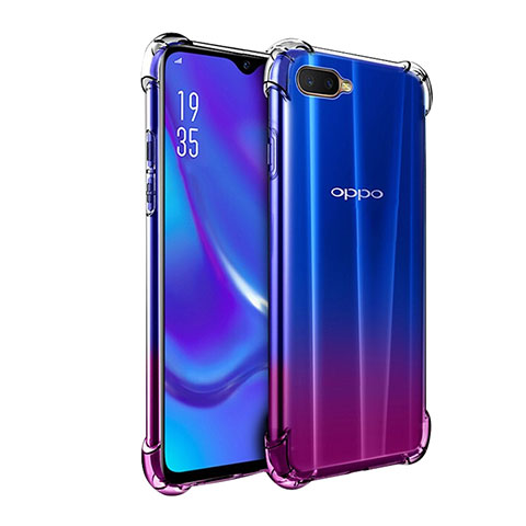 Oppo K1用極薄ソフトケース シリコンケース 耐衝撃 全面保護 クリア透明 Z05 Oppo クリア