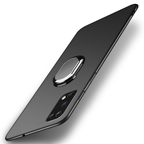 Oppo K7x 5G用ハードケース プラスチック 質感もマット アンド指輪 マグネット式 A01 Oppo ブラック