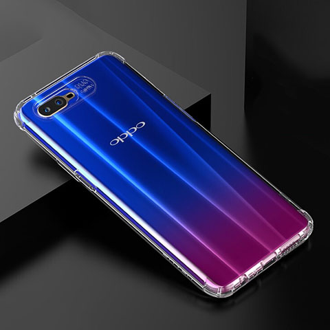 Oppo R15X用極薄ソフトケース シリコンケース 耐衝撃 全面保護 クリア透明 Z04 Oppo クリア