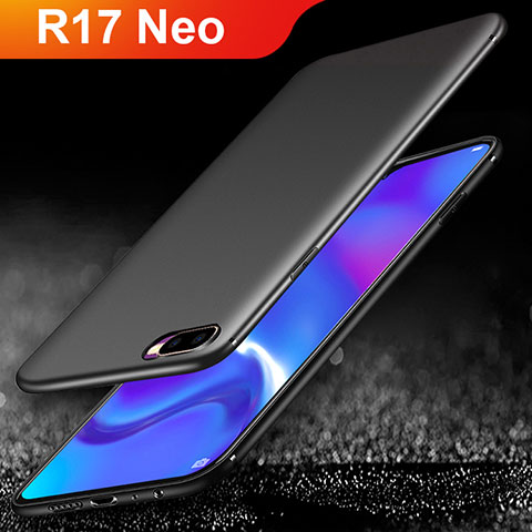 Oppo R17 Neo用極薄ソフトケース シリコンケース 耐衝撃 全面保護 Oppo ブラック