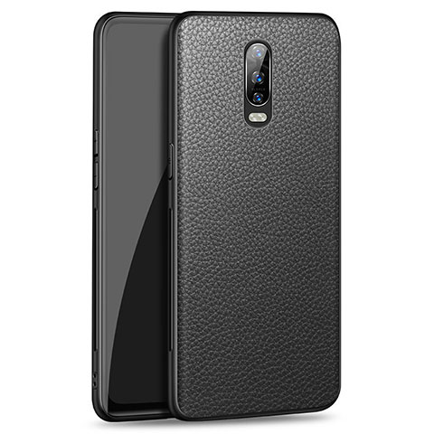 Oppo R17 Pro用ケース 高級感 手触り良いレザー柄 R01 Oppo ブラック