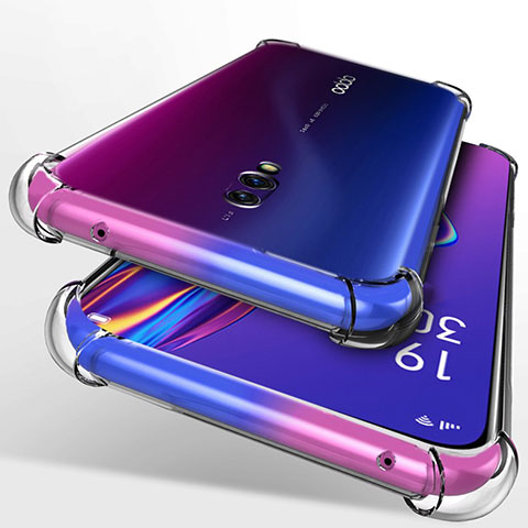 Oppo Realme X用極薄ソフトケース シリコンケース 耐衝撃 全面保護 クリア透明 カバー Oppo クリア