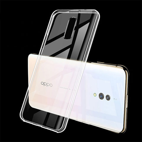 Oppo Realme X用極薄ソフトケース シリコンケース 耐衝撃 全面保護 クリア透明 H02 Oppo クリア