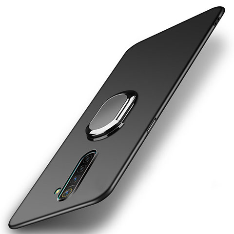 Oppo Reno Ace用ハードケース プラスチック 質感もマット アンド指輪 マグネット式 A01 Oppo ブラック