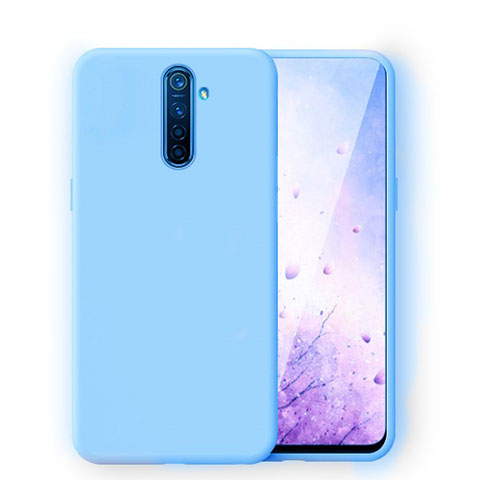 Oppo Reno Ace用360度 フルカバー極薄ソフトケース シリコンケース 耐衝撃 全面保護 バンパー Oppo ブルー