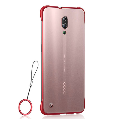 Oppo Reno用極薄ソフトケース シリコンケース 耐衝撃 全面保護 クリア透明 H02 Oppo レッド