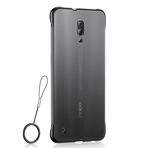 Oppo Reno用極薄ソフトケース シリコンケース 耐衝撃 全面保護 クリア透明 H02 Oppo ブラック