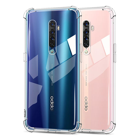 Oppo Reno2用極薄ソフトケース シリコンケース 耐衝撃 全面保護 クリア透明 T04 Oppo クリア