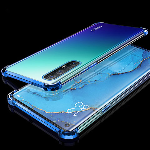 Oppo Reno3 Pro用極薄ソフトケース シリコンケース 耐衝撃 全面保護 クリア透明 H04 Oppo ネイビー