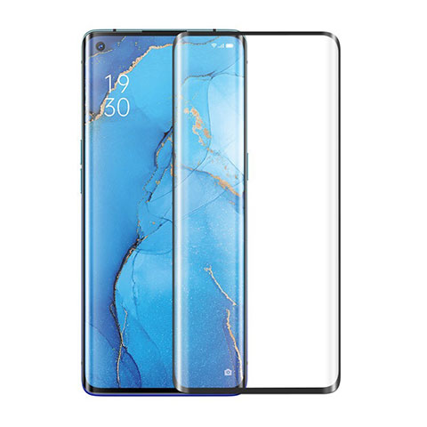 Oppo Reno3 Pro用強化ガラス フル液晶保護フィルム Oppo ブラック