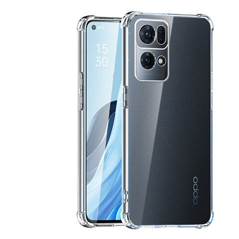 Oppo Reno7 Pro 5G用極薄ソフトケース シリコンケース 耐衝撃 全面保護 クリア透明 T04 Oppo クリア