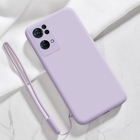 Oppo Reno7 Pro 5G用360度 フルカバー極薄ソフトケース シリコンケース 耐衝撃 全面保護 バンパー S03 Oppo ラベンダー