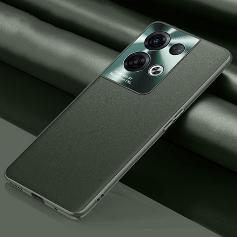 Oppo Reno8 Pro+ Plus 5G用ケース 高級感 手触り良いレザー柄 S01 Oppo グリーン