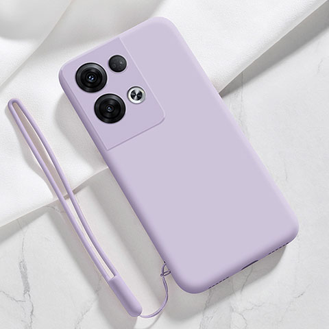 Oppo Reno9 Pro 5G用360度 フルカバー極薄ソフトケース シリコンケース 耐衝撃 全面保護 バンパー S02 Oppo ラベンダー